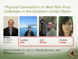 Physical Correlations of West Nile Virus Outbreaks in the S