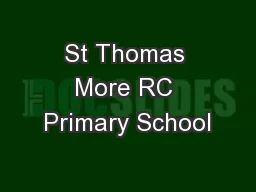 St Thomas More RC Primary School