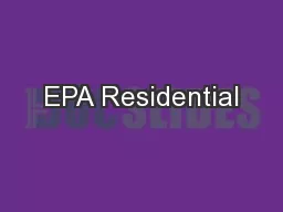 EPA Residential