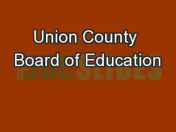 Union County Board of Education