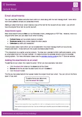 Outlook Email Email attachments You can send files fol