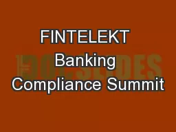 FINTELEKT Banking Compliance Summit
