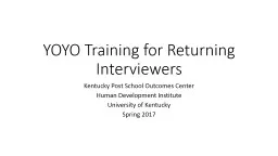 YOYO Training for Returning Interviewers