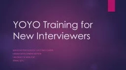 YOYO Training for New Interviewers