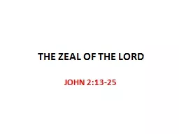 THE ZEAL OF THE LORD