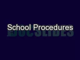 School Procedures
