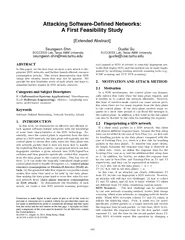 Attacking SoftwareDened Networks A First Feasibility S