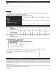 Request Form Change Status for Minor Attaining Majorit