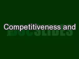 Competitiveness and