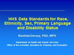 HHS Data Standards for Race, Ethnicity, Sex, Primary Langu