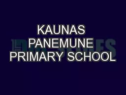 KAUNAS PANEMUNE PRIMARY SCHOOL