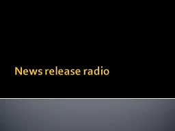 News release radio
