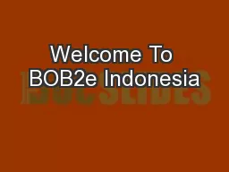 Welcome To BOB2e Indonesia