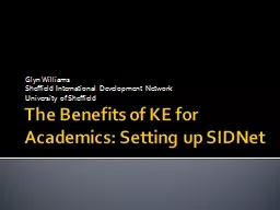 The Benefits of KE for Academics: Setting up