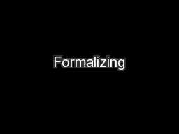 Formalizing