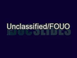 Unclassified/FOUO