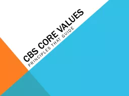 CBS Core values
