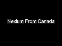 Nexium From Canada