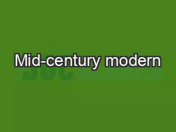Mid-century modern