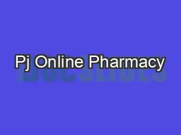 Pj Online Pharmacy
