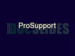 ProSupport