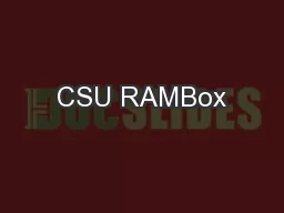 CSU RAMBox