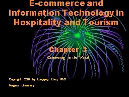 E-commerce and Information Technology in Hospitality and To