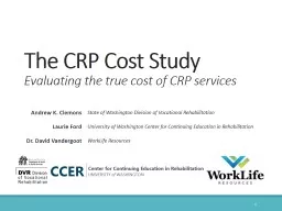 The CRP Cost Study