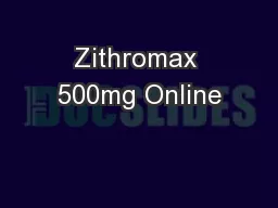 Zithromax 500mg Online