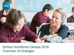 School Workforce Census 2016