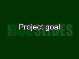 Project goal