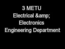 3 METU Electrical & Electronics Engineering Department