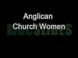 Anglican Church Women
