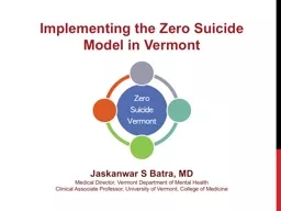 Implementing the Zero Suicide Model in Vermont