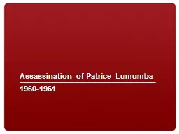 Assassination of Patrice Lumumba