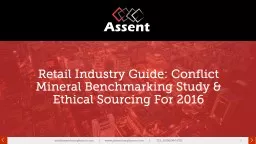 Conflict Mineral Benchmarking Study: Overview