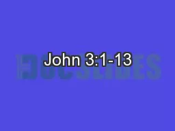 John 3:1-13