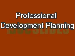 Professional Development Planning