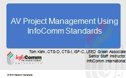 AV Project Management Using InfoComm Standards