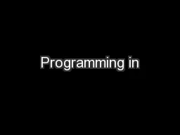 Programming in