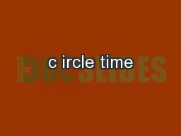 c ircle time