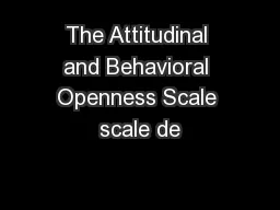 The Attitudinal and Behavioral Openness Scale scale de