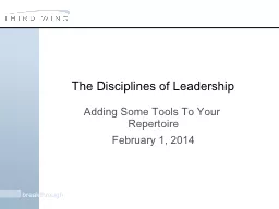 The Disciplines of Leadership