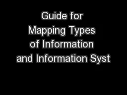 Guide for Mapping Types of Information and Information Syst