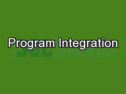 Program Integration