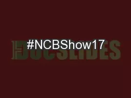 #NCBShow17