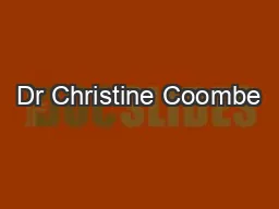 Dr Christine Coombe