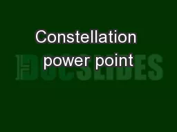 Constellation power point