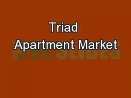 Triad Apartment Market