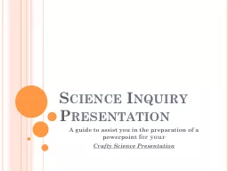 Science Inquiry Presentation